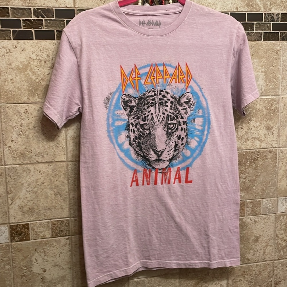 Def Leppard Animal Leopard Size S/P Tee Shirt NWOTS